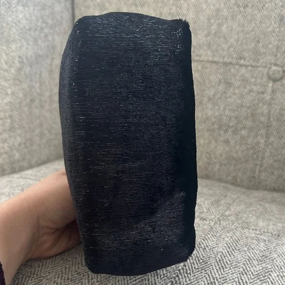 Dior Black Velvet Cosmetic Pouch with Gold Logo - Picture 8 of 9